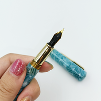 Stylo plume acrylique bleu ciel logo personnalisé Offre Spéciale en usine