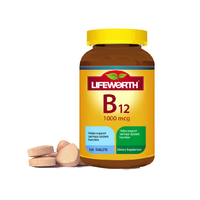 Lifeworth Vitamines B1 B2 B3 B6 B12 Supplément d'acide folique Comprimés complexes de vitamine B