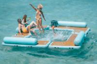 Dock gonflable modulaire de qualité commerciale en PVC, capacité de 100 à 500 kg pour 5 à 10 passagers, utilisation en extérieur, yachts, logo personnalisé