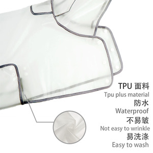 เสื้อกันฝนสำหรับสัตว์เลี้ยงสำหรับสุนัขขนาดใหญ่ เสื้อปอนโชกันน้ำ TPU แบบโปร่งใสพร้อมฮู้ดและแถบสะท้อนแสงสำหรับใช้กลางแจ้ง - Product Image 3