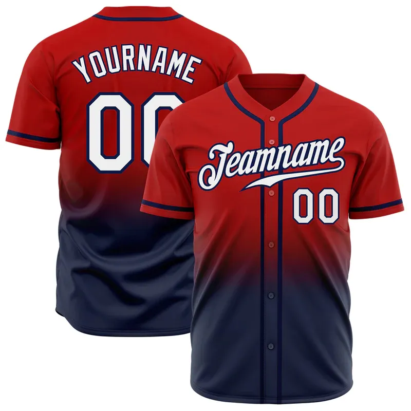 Custom Baseball Uniform Set Baseball & Softball Wear Cheap Men Fade Softball Jerseys