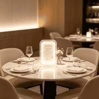 Boîte à lumière LED de table en acrylique économique pour menu de restaurant, panneau publicitaire pour les promotions du jour