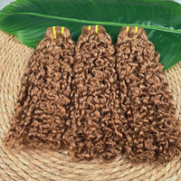 # Lots de Cheveux Bouclés Birmans 30 Couleurs, Tissages de Cheveux Humains Bouclés Indiens 12A, Prix de Gros