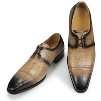 Übergrößen Herren Lederschuhe mit Imitierter Krokodil-Textur Oxford-Schuhe für Business, Büro und Partys OEM ODM Unterstützung Großhandel