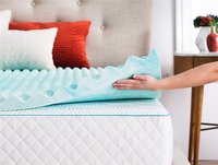 Surmatelas à Mémoire de Forme Gel 2 et 4 Pouces, Vente Chaude, 45D, CertiPUR-US, Prix Usine de Gros, Mousse à Mémoire de Forme au Thé Vert 7 Zones