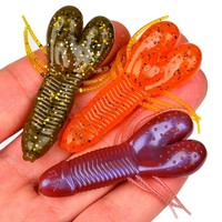 Lot de 10 leurres souples 4g 6g style Fat Senko avec pattes, appât Beaver Finesse Craw pour la pêche en eau douce Texas et Wacky Rig