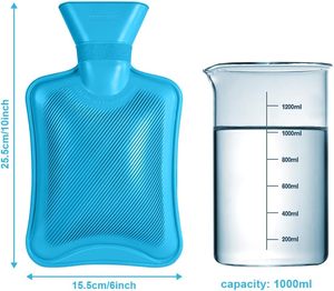Bouteille d'eau chaude en caoutchouc tricotée de 500 ml avec housse, directement de l'usine - Product Image 4