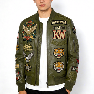 <span class=keywords><strong>Chaqueta</strong></span> de <span class=keywords><strong>Cuero</strong></span> Personalizada para <span class=keywords><strong>Hombre</strong></span>, <span class=keywords><strong>Chaqueta</strong></span> de Motociclista de <span class=keywords><strong>Cuero</strong></span> Vacuno, <span class=keywords><strong>Chaqueta</strong></span> Universitaria de <span class=keywords><strong>Cuero</strong></span> Completo con Bordado Liso en Relieve OEM - Product Image 1