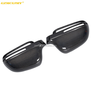 Capuchons de rétroviseurs en fibre de carbone de remplacement complet <span class=keywords><strong>CF</strong></span> + <span class=keywords><strong>ABS</strong></span> pour Audi A4 B8 A5 8T (convient à: A4 A5) housses de rétroviseurs de voiture - Product Image 1