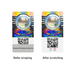 สติกเกอร์กันปลอมแบบโฮโลแกรม 3 มิติ คุณภาพสูง <span class=keywords><strong>MYCARD</strong></span> MC-SPS พร้อมระบบตรวจสอบการติดตามด้วยคิวอาร์โค้ดแบบขูด - Product Image 2