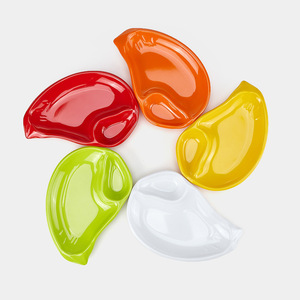 A5 Imitation Porcelain Small <b>Plates</b> Irregular Shape Solid Color Durable Hotel Food Party Use - Product Image 3