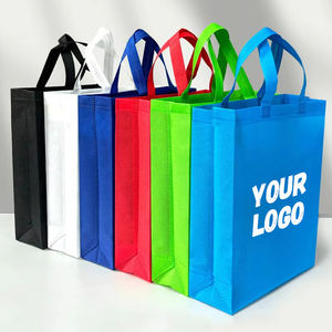 Sacs fourre-tout recyclables non tissés bon marché sac à provisions réutilisable en tissu imprimé écologique personnalisé avec logo sac d'épicerie non tissé - Product Image 5