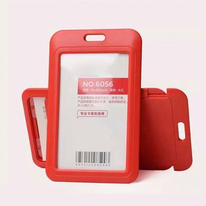 High Quality Fashion Silicone ID Card Holder Name Badge Case Tag for Business Cards Stylish Rubber Cardholder - Product Image 4