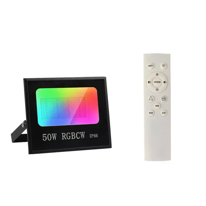 Дистанционное управление через приложение Tuya RGB RGBW RGBCW наружный водонепроницаемый 30 Вт 50 Вт 100 Вт Wifi Ip66 Светодиодный прожектор