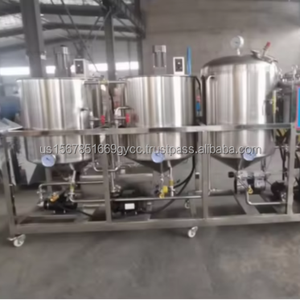 Équipement de raffinage d'huile comestible pour usage domestique, usine de raffinage d'huile, nouveau moteur en acier inoxydable pour le traitement du pétrole brut - Product Image 1