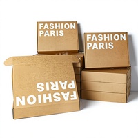 Boîte d'expédition pliable en carton ondulé personnalisée avec logo couleur, gaufrage et revêtement UV pour produits de vente au détail