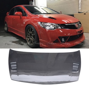 Capot en fibre de carbone de type RR pour Honda Civic 8ème génération FD2 Si Type R 2006+ - Product Image 3