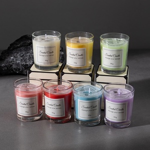 Bougies Parfumées Personnalisées <span class=keywords><strong>en</strong></span> Gros, <span class=keywords><strong>en</strong></span> Verre, Luxe, <span class=keywords><strong>Cire</strong></span> <span class=keywords><strong>de</strong></span> <span class=keywords><strong>Soja</strong></span>, Étiquette Privée, pour la Décoration, Cadeau, Parfum d'Ambiance, Faveur <span class=keywords><strong>de</strong></span> Mariage, Aromathérapie - Product Image 1