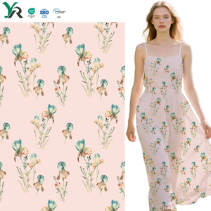 Tissu en <span class=keywords><strong>lin</strong></span> floral <span class=keywords><strong>au</strong></span> mètre Telas LIno léger Linho Tecido pour vêtement femme - Product Image 1