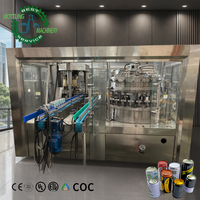 Ligne de remplissage de canettes en aluminium à faible consommation d'énergie 8000 CPH 0-500 ml avec machine d'emballage rétractable pour l'usine de canettes de boissons
