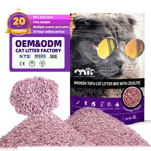Meilleure vente en gros de litière pour chat tofu cassée à <span class=keywords><strong>absorption</strong></span> élevée et à faible suivi - Product Image 1