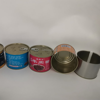 Petites boîtes rondes vides en fer blanc 3 pièces boîtes métalliques boîtes alimentaires emballage pour café sardine poisson