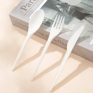 Набор пластиковых мерных палочек для еды для салата, одноразовая ложка и вилка