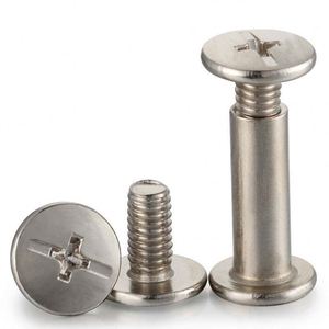 Vis de reliure semi-tubulaires en acier inoxydable 304 finition brillante, rivets à tête cylindrique personnalisables, qualité norme ISO, pour calendriers et livres - Product Image 4