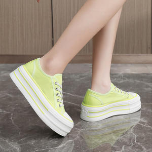 Mocasines Gruesos para Mujer, Primavera 2026, Directo de Fábrica, Antideslizantes, Cómodos, con Plataforma, Casuales, de Lona Blanca - Product Image 3