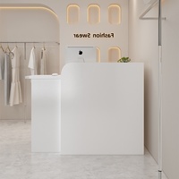 Comptoir d'Accueil Moderne pour Magasin de Vêtements pour Femmes, Petit Bar d'Angle en Bois pour Salon de Beauté, Bureau d'Accueil pour Magasin de Vêtements pour Enfants
