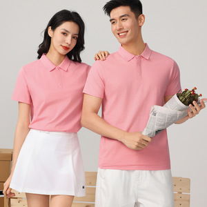 Polo en coton pur à col, uniforme de travail, logo personnalisé, manches courtes, été, vêtements de bureau pour hommes et femmes - Product Image 4