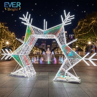 Arche géante lumineuse LED flocon de neige pour extérieur, Noël, Halloween, étanche IP65, en PVC, multicolore, pour mariages et aménagements paysagers