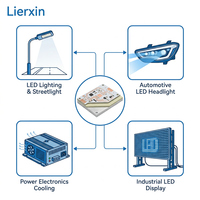 Lierxin LEX-AL-01 PCB en aluminium personnalisé MCPCB à noyau métallique pour LED, 1 à 4 couches, haute conductivité thermique 1,0-3,0W ENIG/HASL/OSP