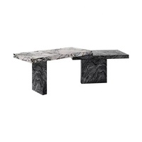 Table de bureau exécutive personnalisée en marbre naturel au design moderne et luxueux pour usage en villa