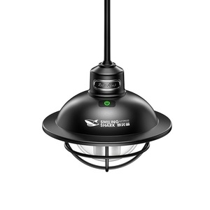 Linterna de Camping Retro Smiling Shark, Lámpara LED Recargable para Colgar en la Tienda de Campaña, Lámpara Portátil para Exteriores - Product Image 1
