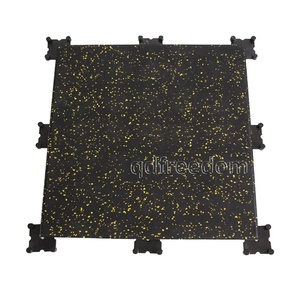 Tapis de sol de gym en caoutchouc noir imperméable, dalles de sol de 15 à 50 mm d'épaisseur, logo personnalisable, sol de centre de remise en forme unisexe, <span class=keywords><strong>FREDO</strong></span> FRD-002 - Product Image 5