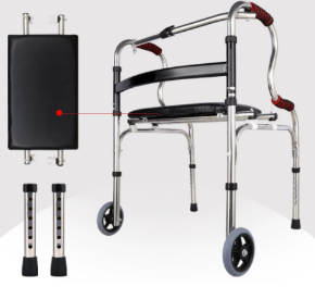 Andador de movilidad de aluminio/Andador de aluminio plegable/Soporte de antebrazo Andador de aluminio con ruedas - Product Image 6