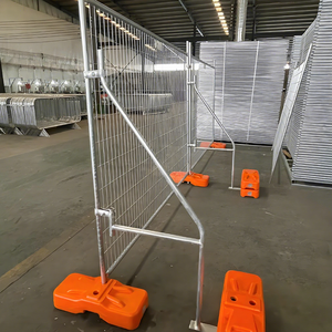 سياج فولاذي مجلفن مخصص حاصل على شهادة CE ISO، ألواح سياج مؤقتة أسترالية مطلية بالغمس الساخن ومغطاة بمسحوق فضي - Product Image 1