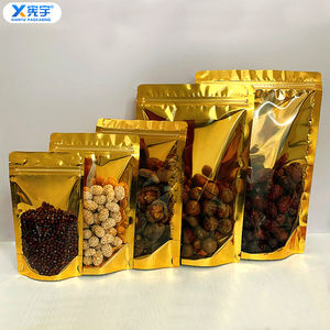 Sachet Doypack Personnalisé avec Logo, 250g, 500g, <span class=keywords><strong>1kg</strong></span>, Doré Transparent, à Fermeture Éclair, <span class=keywords><strong>en</strong></span> Plastique, pour Épices, Produits Secs, Fruits Séchés - Product Image 2