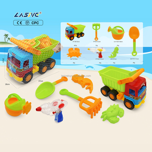 LASIVE TOYS ชุดของเล่นรถชายหาดขายดีที่สุด ของเล่นรถชายหาดสีสันสดใส ทนทาน ไม่แตกหัก สำหรับเด็ก สร้างปราสาททราย - Product Image 2