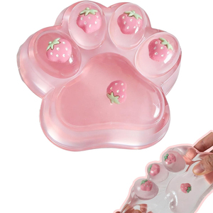 Cat Paw Taba Squishy <b>Squeeze</b> Toys Pink Squishy Sensory Stress Relief Fidget Toys for Party Favors Sensory Anxiety Toys - Product Image 1
