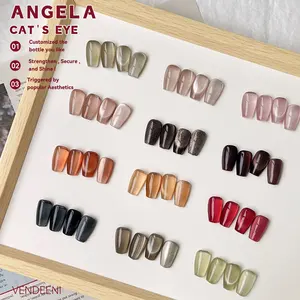 2024 New Style Cat Eyes Nail Gel 12 Colors Gel Polish Set Non Toxic Magnetic Cat Eye Uv Gel Hema Free Private Label