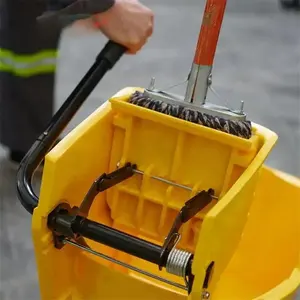 Groothandel Plastic Squeezer Kar Commerciële Dweil Emmer Wringer Vloerreiniging Mop Emmer