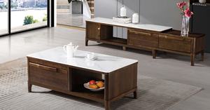 <span class=keywords><strong>Mesa</strong></span> de Centro Marrón para Sala de Estar, Muebles Modernos de Diseño de Lujo, <span class=keywords><strong>Mesa</strong></span> Portátil con Soporte para TV y Chimenea - Product Image 4