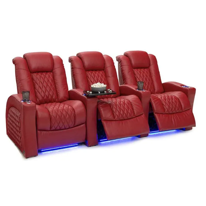 चमड़े reclining थियेटर फैक्टरी प्रत्यक्ष बिक्री मूवी थियेटर सोफे घर थिएटर कुर्सी बैठने की