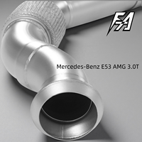 Pour Mercedes E53 AMG 3.0T 2021 système d'échappement queue moyenne haute performance chat arrière tuyau d'échappement soupape électrique silencieux d'échappement