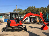 Mini-excavatrice Kubota U-55 d'occasion avec chenilles en caoutchouc et pince hydraulique, mini-excavatrice Kubota U15 U20 U-35 U55 KX155