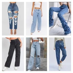 Clearance Hot Selling Damen High Waisted Loose Fit Modische Jeans Lange Hosen Straight Leg Damen Jeans Zufällig Versand - Product Image 4