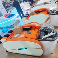 Fauteuil de lavage de cheveux pour salon de coiffure avec lumière LED, massage électrique et thérapie capillaire intégrée