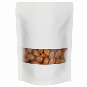 Thân thiện với môi phân hủy sinh học Zip khóa mờ cửa sổ đứng Túi giấy Kraft Trắng Tái sử dụng in kỹ thuật số Túi PE cho đường - Product Image 5